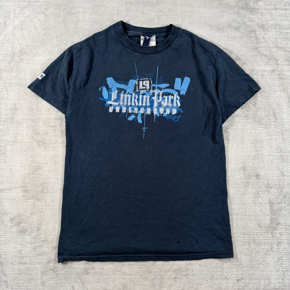 Vintage DC Shoes Shirt Men Small Blue Linkin Park Underground Band Shirt 2005